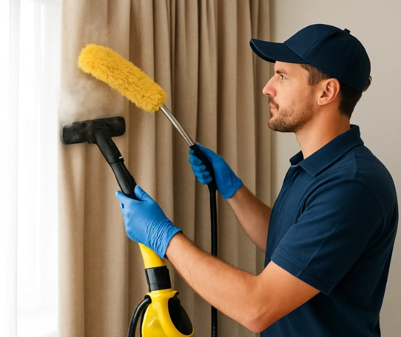 Trusted residential curtain cleaning technician Matty Curtain Cleaning indented-head-vic QLD