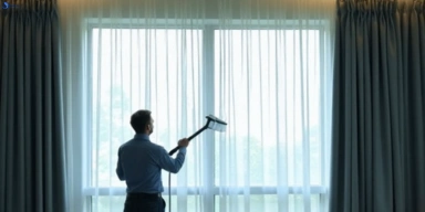 Commercial curtain steam cleaning service indented-head-vic hotels offices